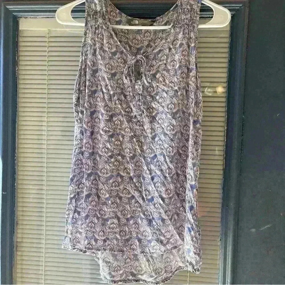 north face woman’s blouse size small orange blue floral camping outdoors hiking - Picture 1 of 5
